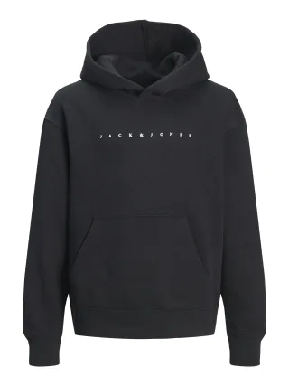 JACK&JONES - JJESTAR JJ SWEAT HOOD NOOS JNR Black - Gr. - 140