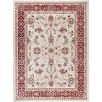 Mazovia Orientteppich Oriente Teppich - Traditioneller Teppich Orient Creme Rot, 120 x 170 cm, Geeignet für Fußbodenheizung, Pflegeleicht, Wohnzimmerteppich