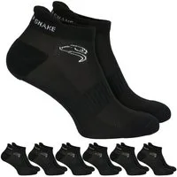 Black Snake Sportsocken Sport Sneaker Socken Damen Herren mit Kompression (Socken-Set, 6-Paar, Sport Sneaker Socken mit Kompression) Gepolsterte Sportsocken mit Kompression und Knöchelschutz