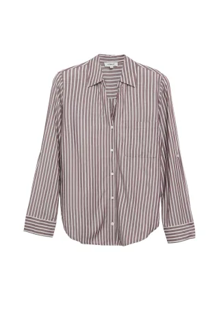 s.Oliver - Bluse lila/weiß - Gr. - 36