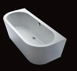 Repabad Livorno 180/80 oval F Wand-Badewanne, L: 1800, B: 800, H: 585 mm, weiss 31671W