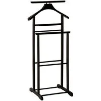 HAKU Herrendiener Herrendiener schwarz - Kleiderständer, Massivholz - B 47xH 102xT 36 cm, (1 Stück), Herrendiener aus Massivholz, Stiller Diener, Stummer Diener