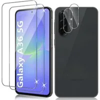 SmartUP Displayschutzglas 2X Schutzglas für Samsung Galaxy A36 5G Panzerfolie Display Kamera 9H für Für Samsung Galaxy A36 5G, kompletter Rundumschutz
