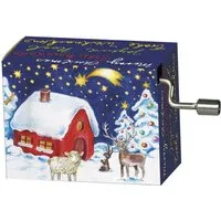 Fridolin Spieluhr Kurbel-Spieldose Melodie: We wish you a merry Christmas, (Set, 1-tlg), auf Resonanzboden montiert