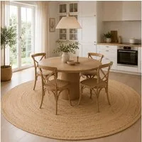 Pergamon Sisalteppich Naturfaser Teppich Jute Salsa Natur Rund, Rund, Höhe: 8 mm