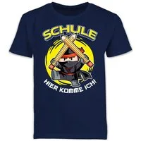 Shirtracer T-Shirt Schule Hier komme ich! Ninja Einschulung Junge Schulanfang Geschenke