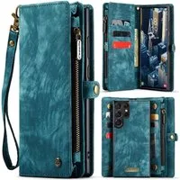 CaseMe Handyhülle Caseme Samsung Hülle mit Zipper 2in1 Samsung A34 5G-Blau