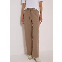 CECIL Stoffhose Style Neele Jaquard-Qualität, Elastikbund mit Kontrastdetails