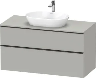 Duravit D-Neo Konsolenwaschtischunterbau wandhängend Betongrau Matt 1200x550x664 mm - DE49690BD07000 DE49690BD070000