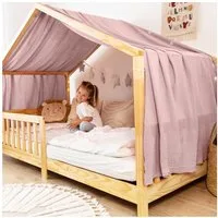 lilimaus Betthimmel Himmel für Hausbett aus Musselin - Länge 320, 360 oder 420 cm (1-tlg), macht das Hausbett zur Kuschelhöhle - weicher, luftiger Musselin