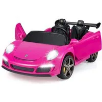 COSTWAY Elektro-Kinderauto, Belastbarkeit 59 kg, (1-tlg), Lizenzierter RUF Elektrofahrzeug, 12V Elektroauto, 2-Sitzer