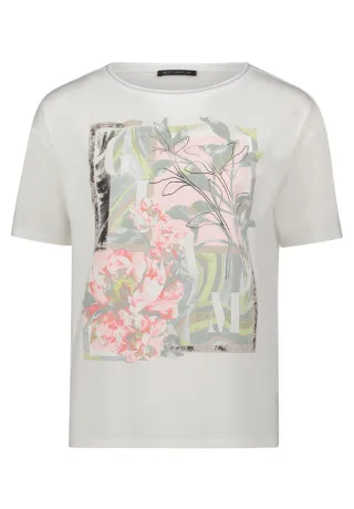Betty Barclay - T-Shirt mit Frontprint und Rundhalsausschnitt weiß - Gr. - 44