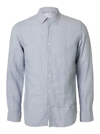 Selected - Leinenhemd - Slhregkylian blau - Gr. - M