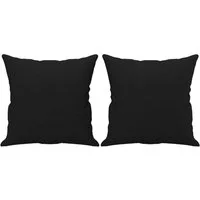 vidaXL Zierkissen Zierkissen 2 Stk. Schwarz 40x40 cm Mikrofasergewebe, (1 St)