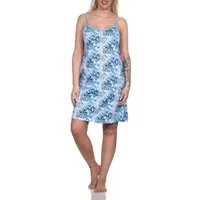 Normann Nachthemd Ärmelloses Damen Spaghetti Träger Nachthemd in floralem Print