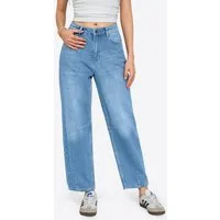 Imily Bela Relax-fit-Jeans Damen Loose-fit-Jeans mit Waschungseffekt in 7/8-Länge (Packung, 1-tlg., 1per-Pack) 5-Pocket-Style