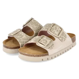 Beliana Pantoletten  Beige - Gr. 36 -  Echt Leder