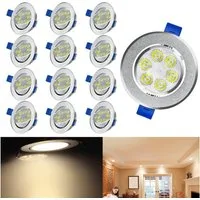 FIVMEN Strahler 20 Stück 3W LED-Einbaustrahler, Schwenkbar Rund Fluter