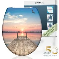 Schütte WC-Sitz SUNSET SKY, bruchsicher und kratzfest, Absenkautomatik, Standardmaß
