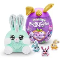 ZURU Kuscheltier Rainbocorns Bunnycorn Kapsel mit Plüschtier & Stickern (1-St)