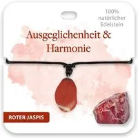 bb Klostermann Kette mit Anhänger Edelstein Kette Roter Jaspis Ausgeglichenheit und Harmonie