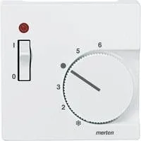 Zentralplatte besonders flach für Raumtemperaturregler-Einsatz Typ 536119 weiß, Retail