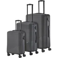 travelite Trolleyset BALI 3-teilig Hartschale, 4 Rollen, (Set, 3 tlg., Hartschalen Trolley Set), TSA-Schloss – robustes Reisegepäck