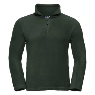 Russell Herren Outdoor Fleecepullover mit Reißverschluss am Kragen (Flaschengrün)