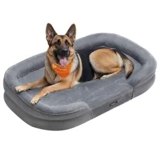 FEANDREA Hundebett, Hundekissen, abnehmbarer, waschbarer Bezug, rutschfest M-XXXL