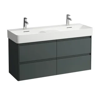 LAUFEN Waschtischunterschrank BASE 2.0 400x1168x515 4 Schubl m. Griffmulde f.WT H814282 verkehrsgrau H4114241082661
