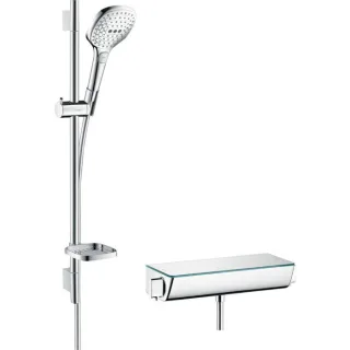 hansgrohe Brauseset Ecostat Select 27038400 E 120 Combi. weiß/chrom, DN 15, 65cm, Thermostat