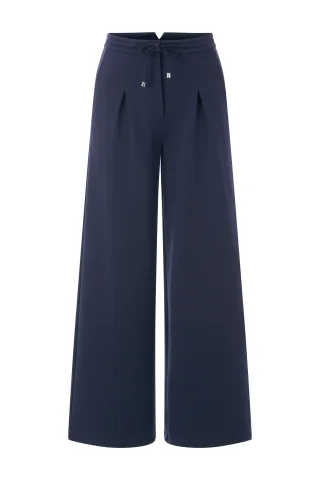 Rich & Royal - Wide Leg Jersey Pants midnight blue - Gr. - XS