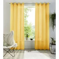 OTTO home Gardine XANA (1 St), Ösen, transparent, Voile, Bestseller, einfarbig, 1 bzw. 2er Set, pflegeleicht, Bestseller!