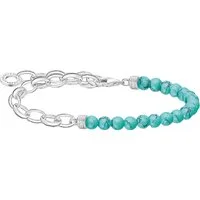 THOMAS SABO Charm-Armband mit Beads, mit Onyx oder Türkis-Imitat
