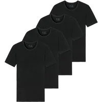 Schiesser Unterhemd 4er-Pack - 95/5 - Organic Cotton (Spar-Set, 4-St) Unterhemd / Shirt Kurzarm - Baumwolle
