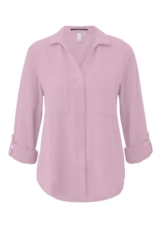 Q/S designed by - Strukturierte Bluse pink - Gr. - 32