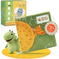 My First Book Stoffbuch Small Hands, Baby Fühlbuch, 0-12 Monate, Baby Spielzeug, Fühlbuch Stoffbuch waschbar, Montessori ab 0 Monate