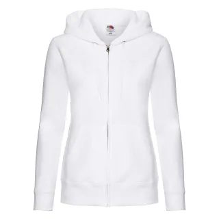 Fruit of the Loom - "Premium" Sweatjacke mit Kapuze für Damen (Weiß)