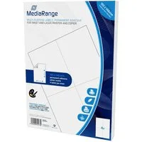 Mediarange Etikettenpapier 200 Etiketten Label selbstklebend A6 105 x 148 mm auf 50 A4 Bogen