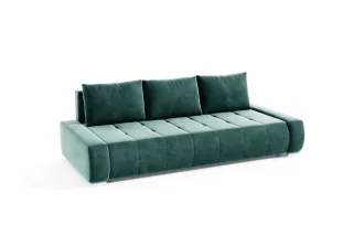 Sofa 3-Sitzer mit Schlaffunktion VOGAR Stoff Monolith Grün