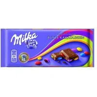 MILKA Schokolade, Milka bunte Kakaolinsen Alpenmilchschokolade mit Kakao Dragees 100g