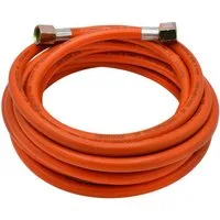 TruWare Schlauch Gas Schlauch 5 m für Propan & Butan – G3/8" Anschluss, Zubehör für, EN 16436 geprüft, Flexibler Gasschlauch für Gasgrill, Campingkocher & Brenner