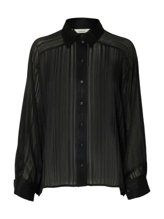 selected men - Bluse - SLFMARGRETHE schwarz - Gr. - 40