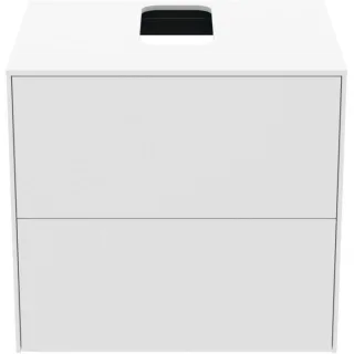 Ideal Standard Conca Waschtisch-Unterschrank T3940Y1 mit Ausschnitt, 2 Auszüge, 60x50,5x55 cm, mittig, Weiß matt lackiert