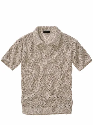 Mey & Edlich Herren Manufaktur-Polo Beige 81 % Baumwolle, 9 % Polyacryl, 5 % Polyester, 5 % sonstige Fasern