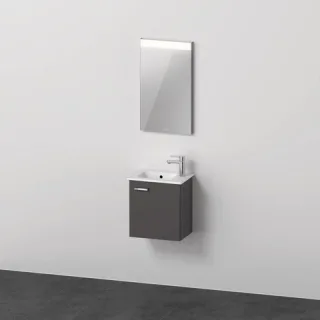 Duravit XBase Möbelwaschtisch mit Waschtischunterbau und Spiegel 400x288x2000 mm - XB0065R4949 XB0065R4949