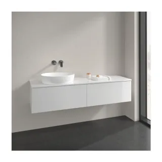 Villeroy und Boch Antao Waschtisch-Unterschrank K37010GF 160x36x50cm, Waschbeckenplattenfarbe Lack, glossy white lacquer