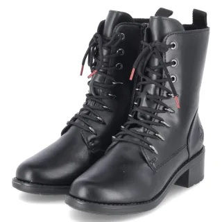 Rieker Schnürstiefeletten - Gr. 36 - Schwarz - Synthetik