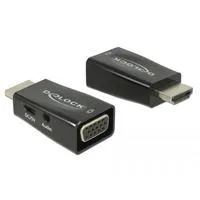 Adapter HDMI-A Stecker > VGA Buchse mit Audio schwarz