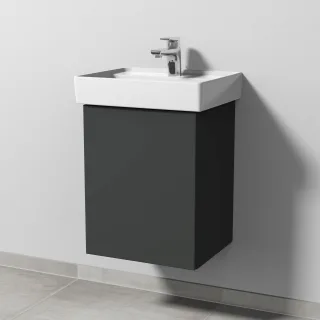 Sanipa 3way Waschtischunterbau zu Villeroy & Boch Collaro Waschtisch mit 1 Tür, Graphit-Matt SP8301B